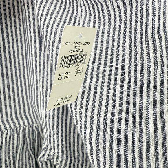 NWT Aerie Plus Size At The Barre‎ Flutter Sleeve Dress XXL Striped Nautical Boho - Picture 9 of 13